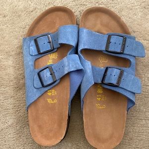 Powder blue Birkenstock sandals. Does it get any cuter than this?